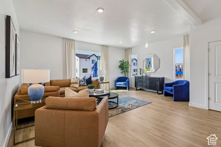 High ceilings with recessed lighting