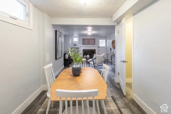 Wood-finish flooring throughout