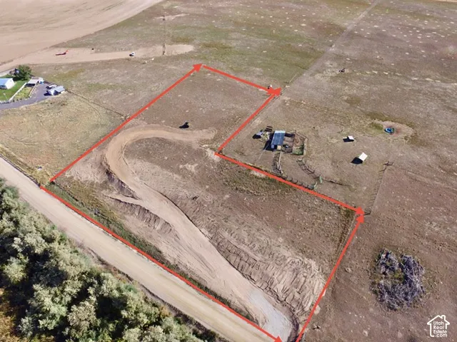 Expansive land parcel with visible property boundaries