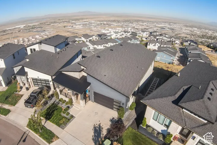 Aerial view of the home