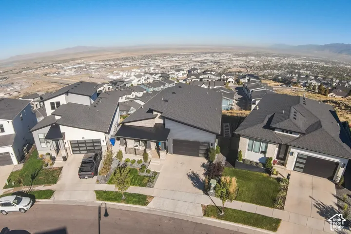 Aerial view of the home