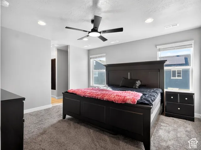 Recessed lighting and ceiling fan with integrated light