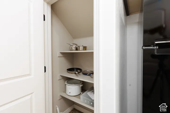 Built-in shelving for organized storage