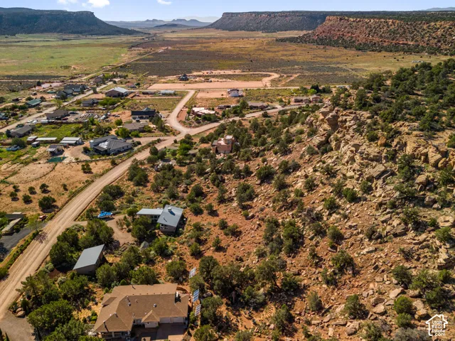 Expansive terrain with scattered low-profile vegetation and distant mesas