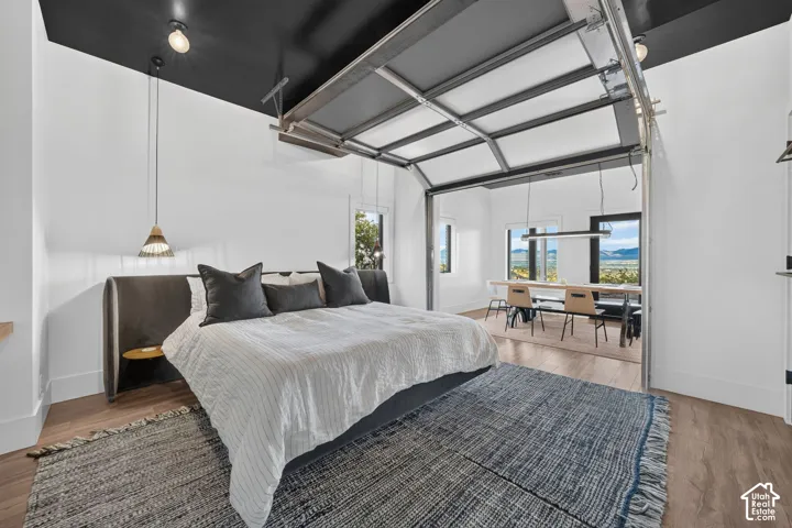 Wood-finish flooring throughout