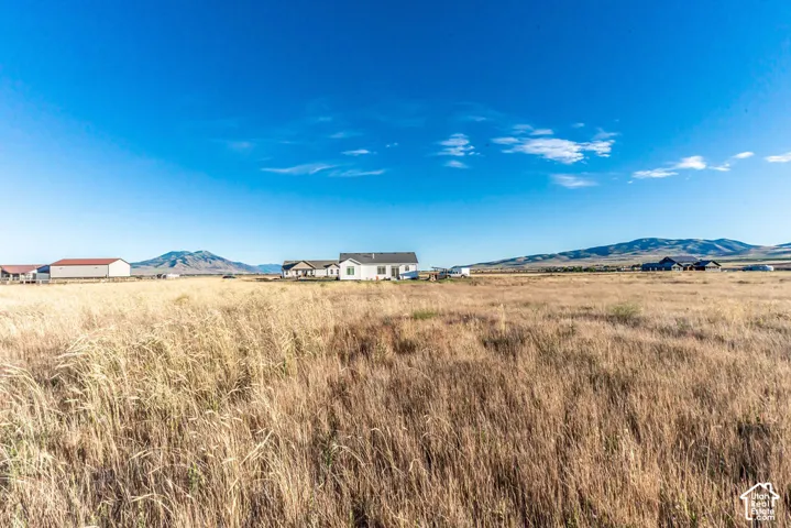 Expansive land parcel featuring natural grasses and distant mountain formations