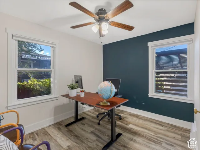 Main Floor Bedroom. Currently being used as an office