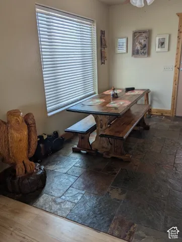 Dining Area & Side door to patio!