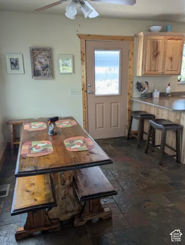 Dining Area & Side door to patio!