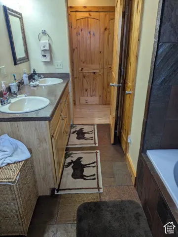 Bathroom with dual sinks