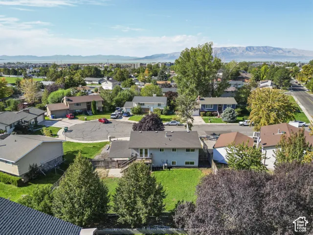 Expansive residential area featuring mature trees and a cul-de-sac