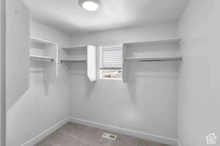 Built-in shelving with hanging rods