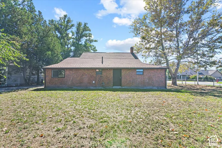 A nice flat, fenced backyard,