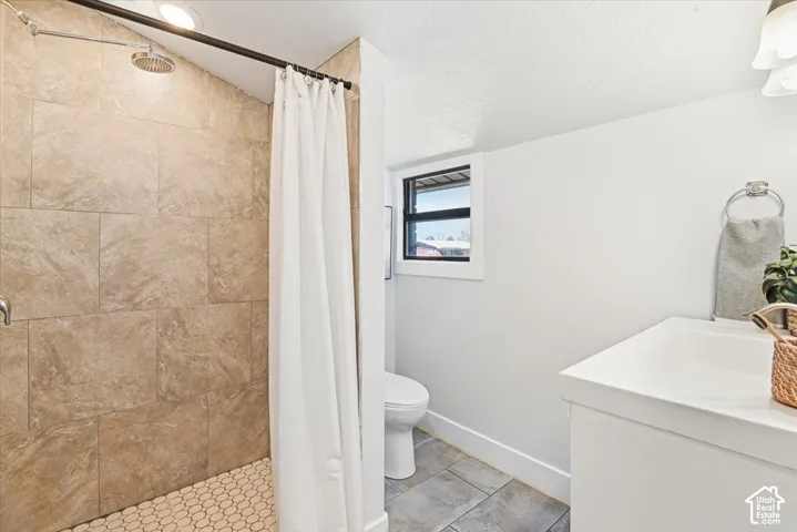 The primary ensuite has a walk-in shower.