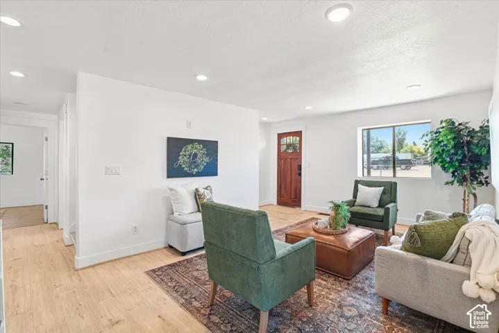 Enter into a welcoming living room.