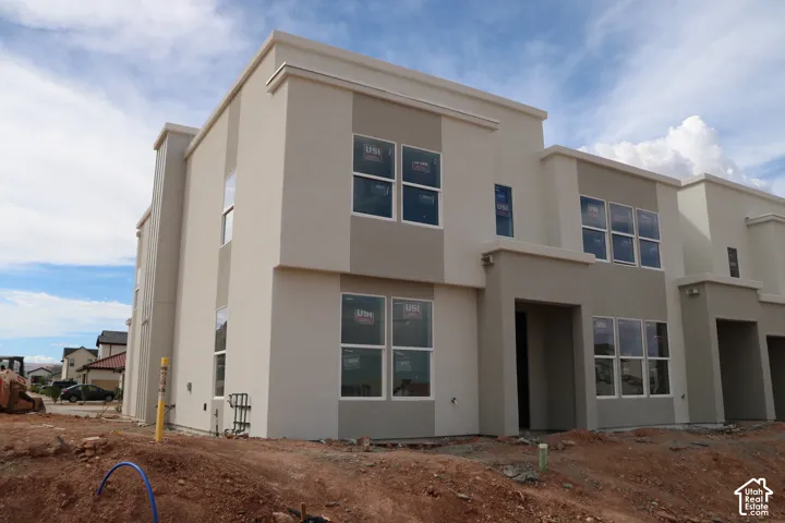 Stucco exterior with multi-toned facade