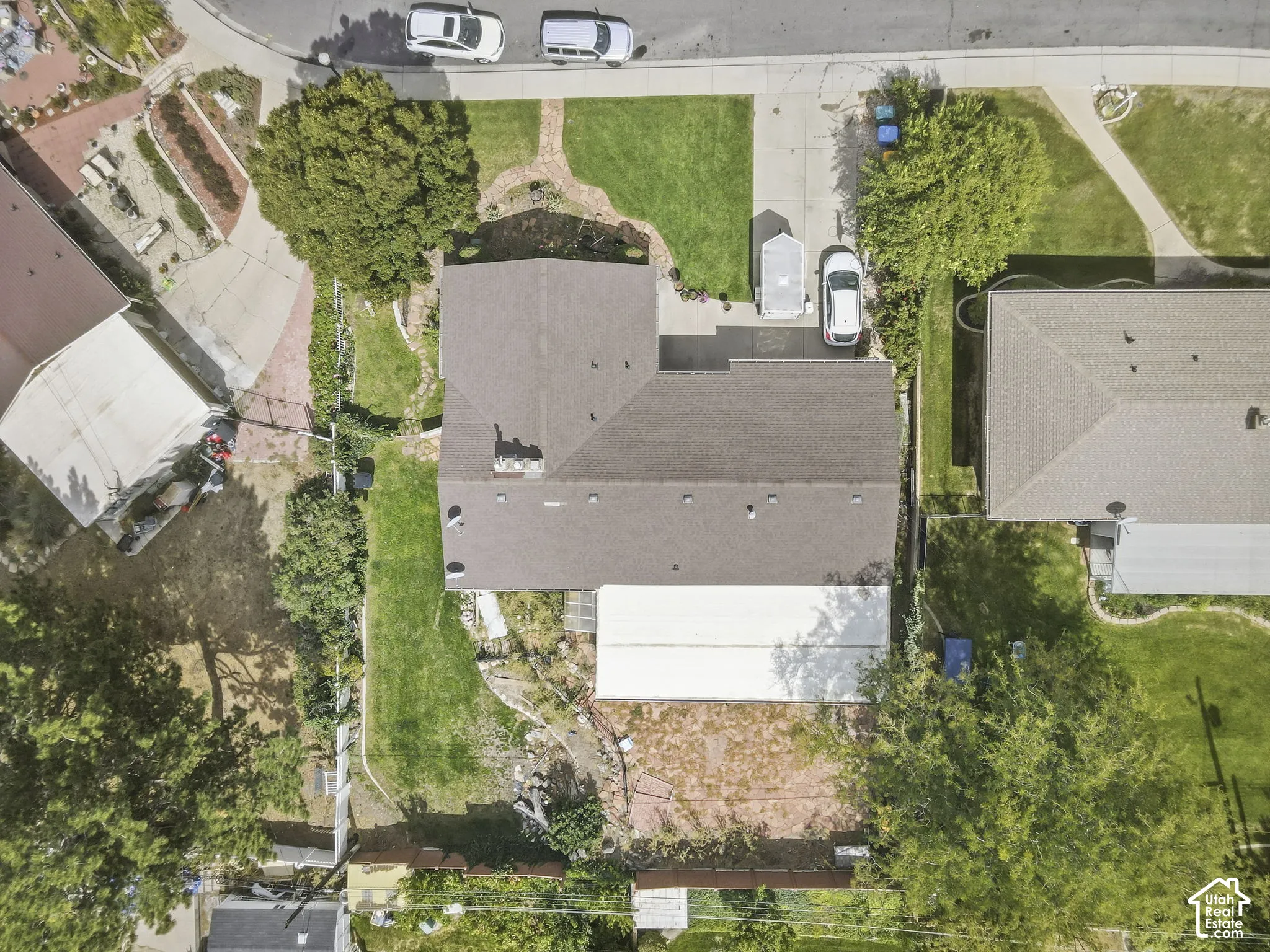 Top-Down Aerial View of the Property