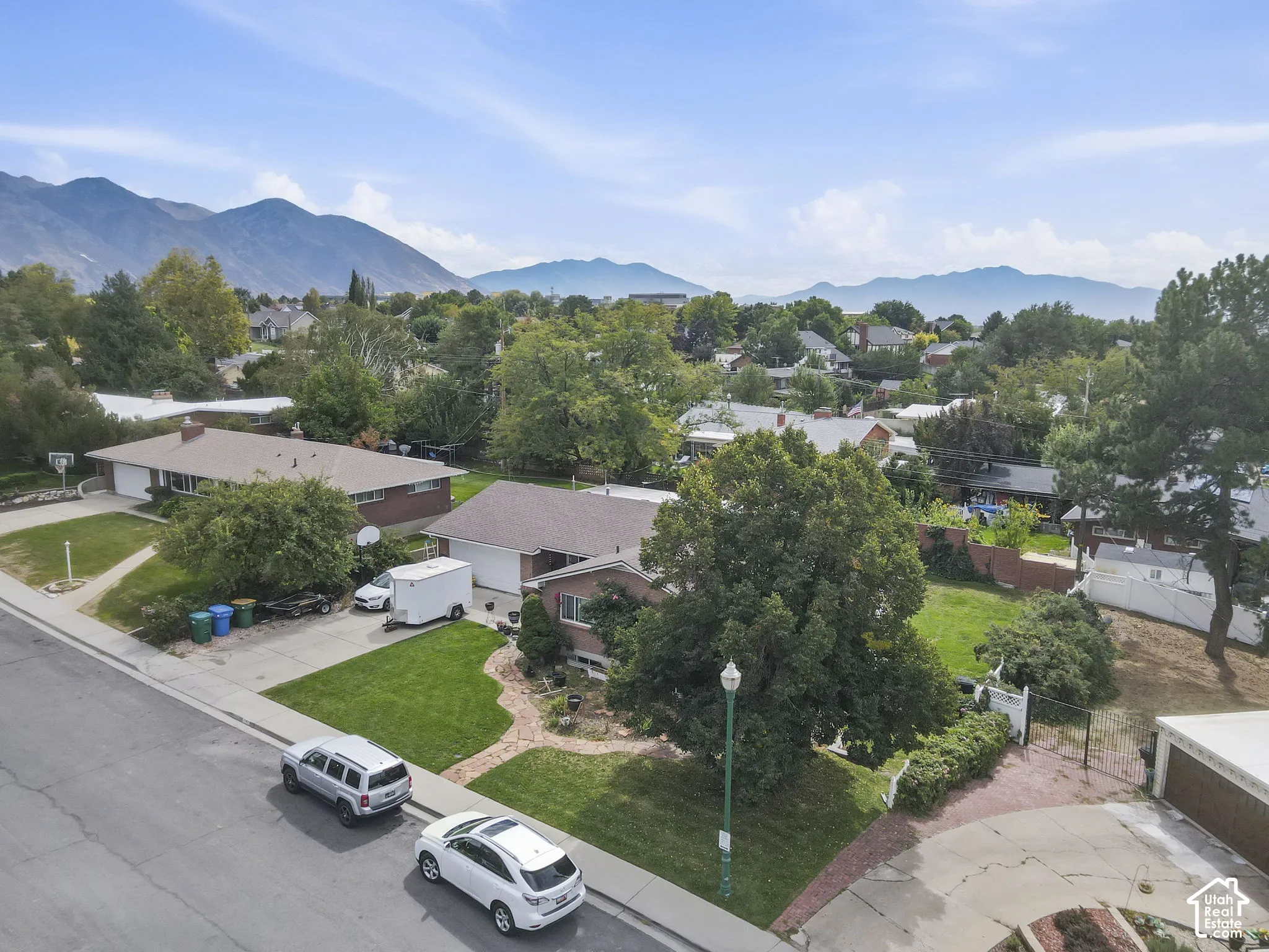 Residential neighborhood home exterior