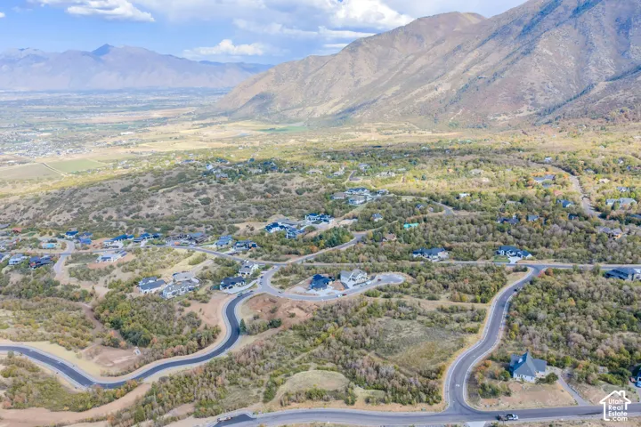 Mountainous terrain with expansive residential development