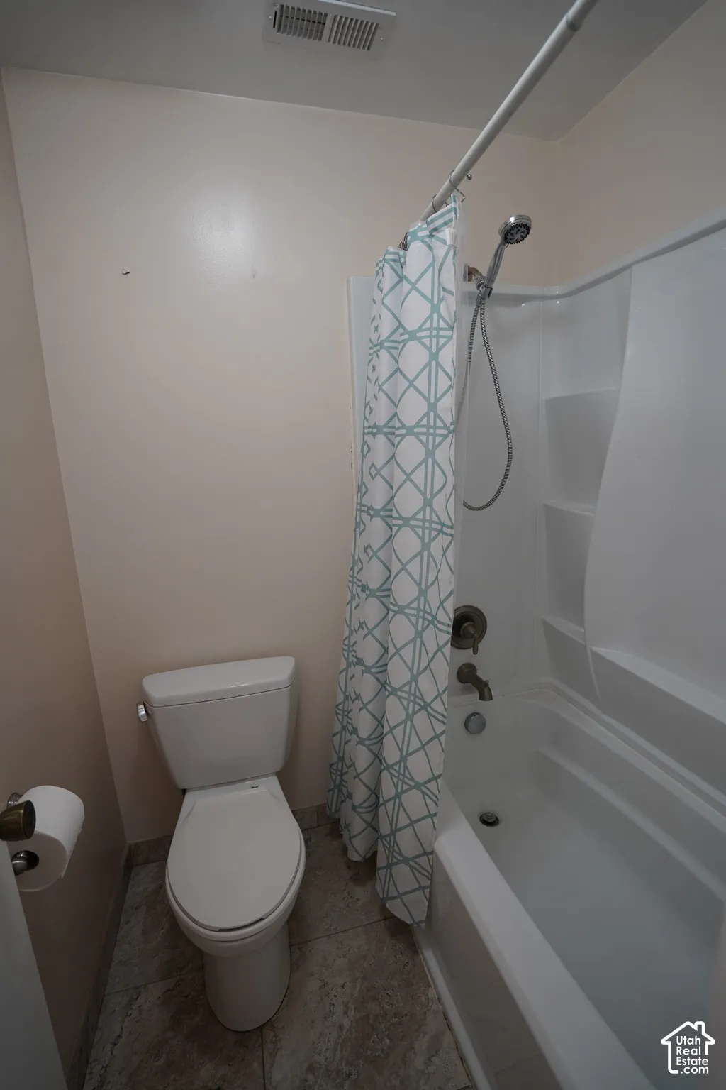 White toilet with a porcelain finish