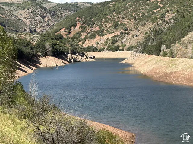 Mountainous terrain with natural water features
