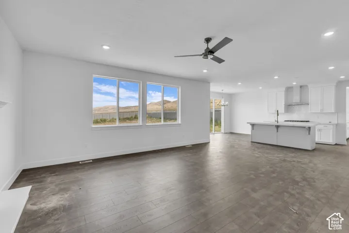Open concept, very generous great room featuring beautiful mountain view from the half acre lot this home sits on!