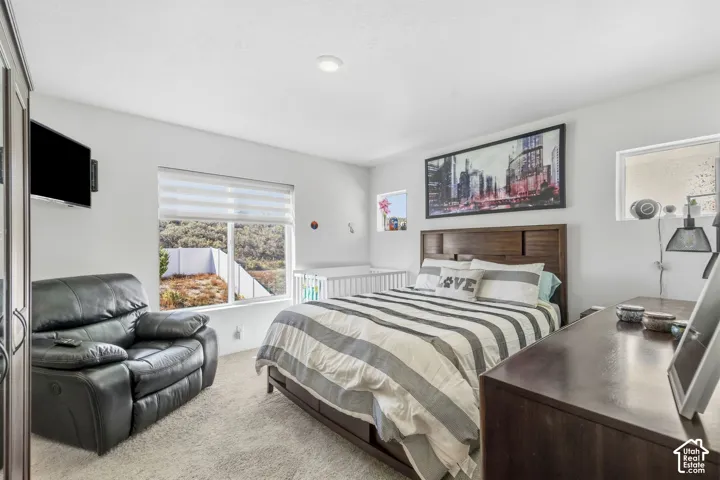 Large master with private backyard views