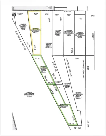 Tax Map. Illustrating property boundary dimensions and parcel ownership designations