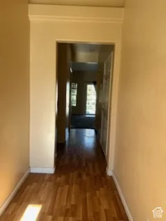 Wood-finish flooring throughout