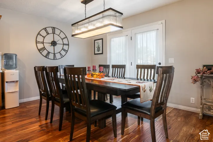 Wood-finish flooring throughout
