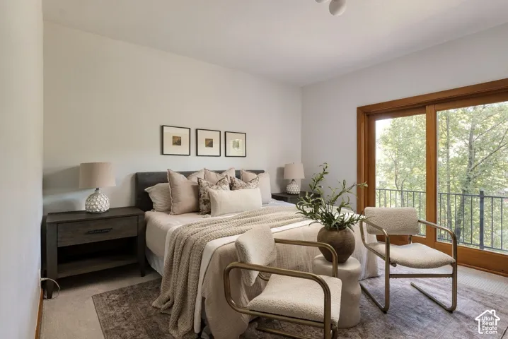 Sliding glass doors with wood framing