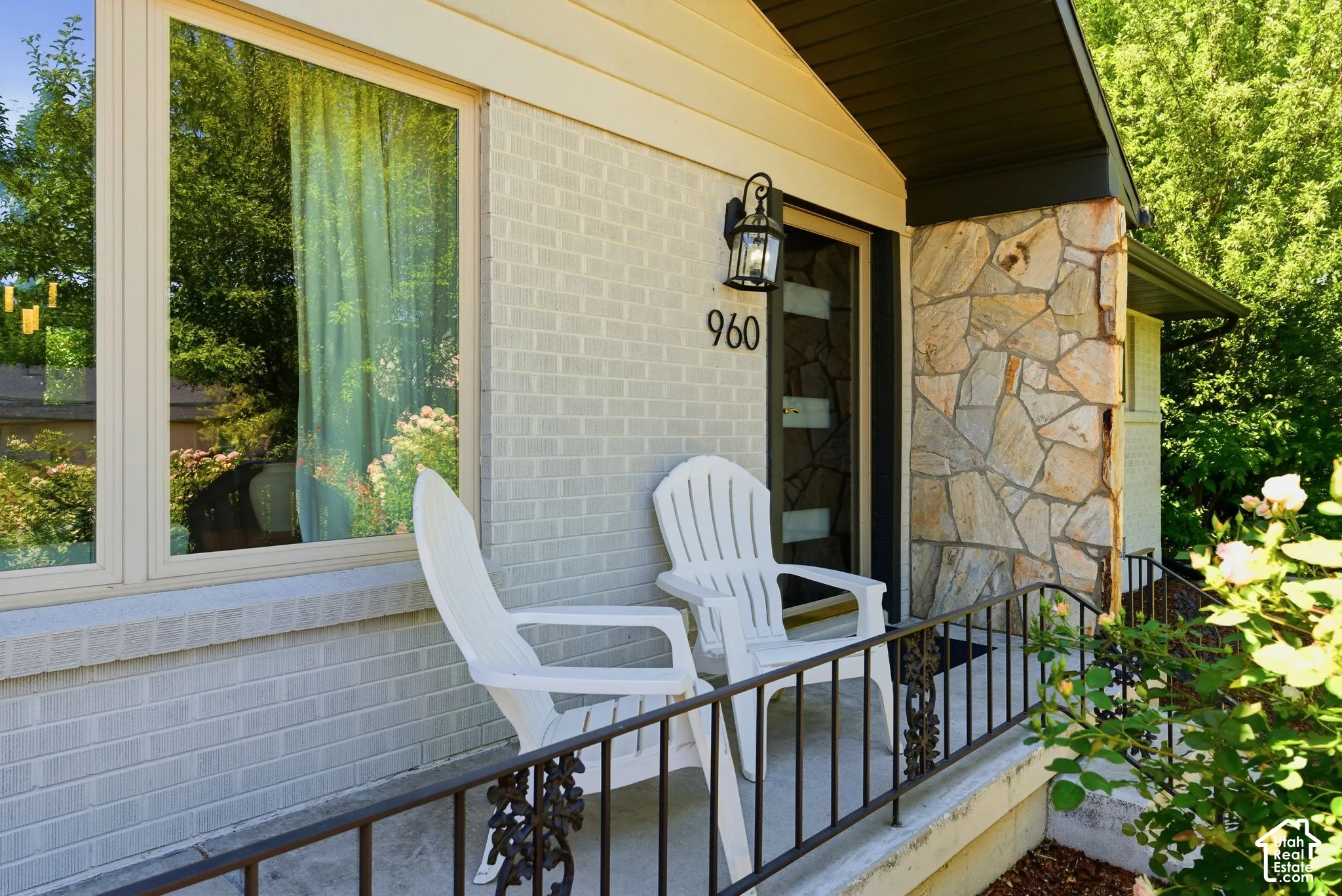 Front entry with stone and brick facade