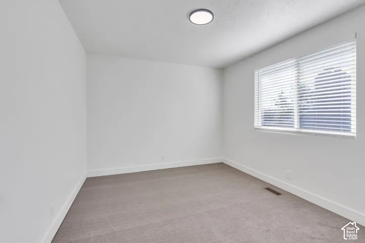 Neutral-toned carpeting throughout