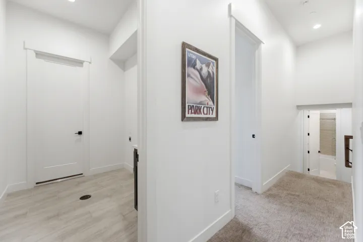 White interior doors with matte black hardware