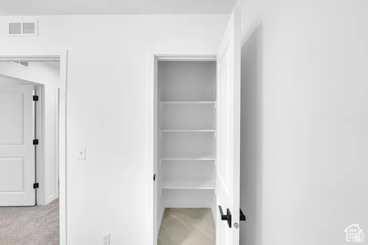 Built-in shelving for organized storage