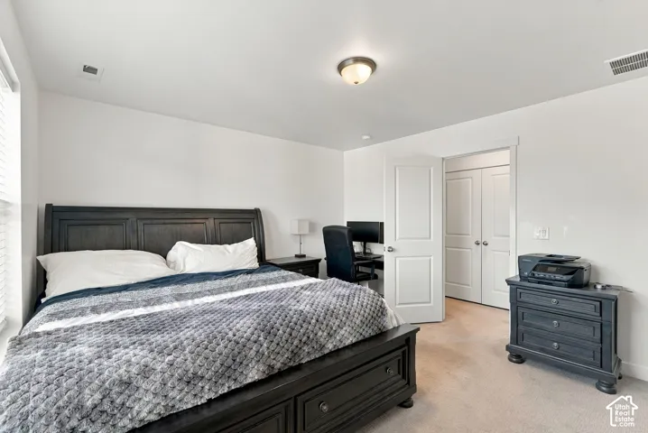Warm neutral-toned carpet flooring