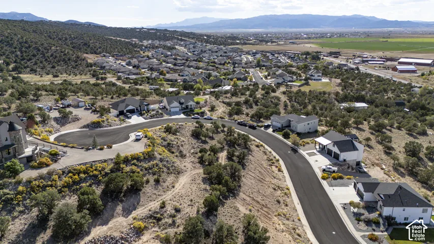 Residential community situated on a hillside with paved roads and established homes