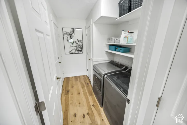 Wood-finish flooring with white walls