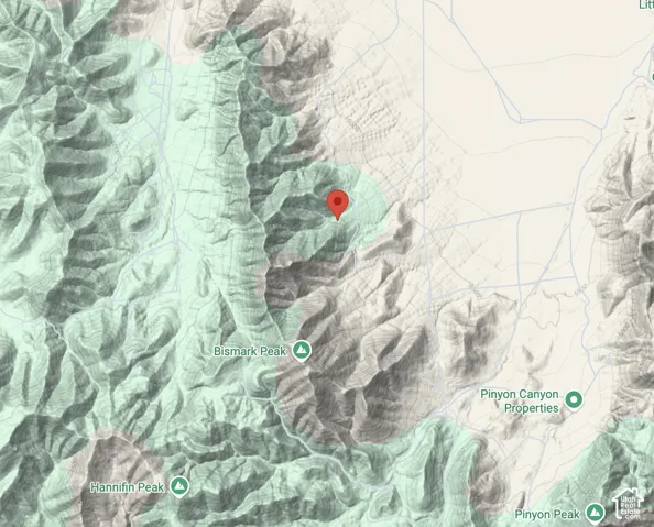 Location Map. Displaying the geographic coordinates and surrounding terrain of the property