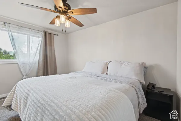 Recessed window with white trim