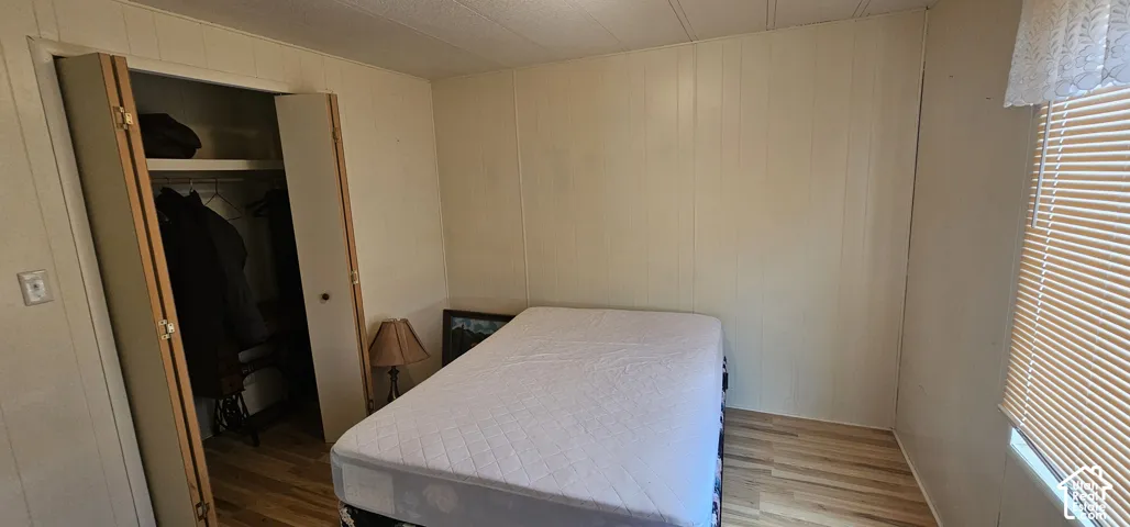 Wood-finish flooring and paneled walls