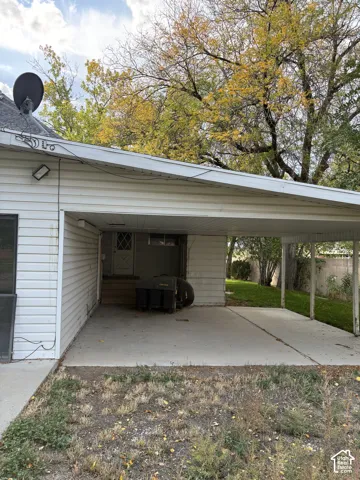 Patio with concrete slab