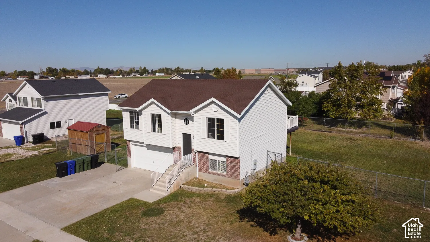 Drone picture of front of home