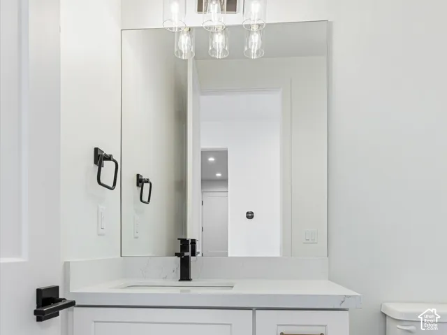 Half bathroom on main level.