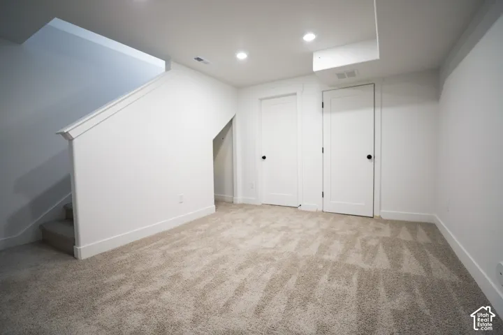 Second family room in fully-finished basement.