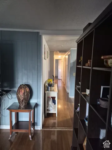 Wood-finish flooring throughout