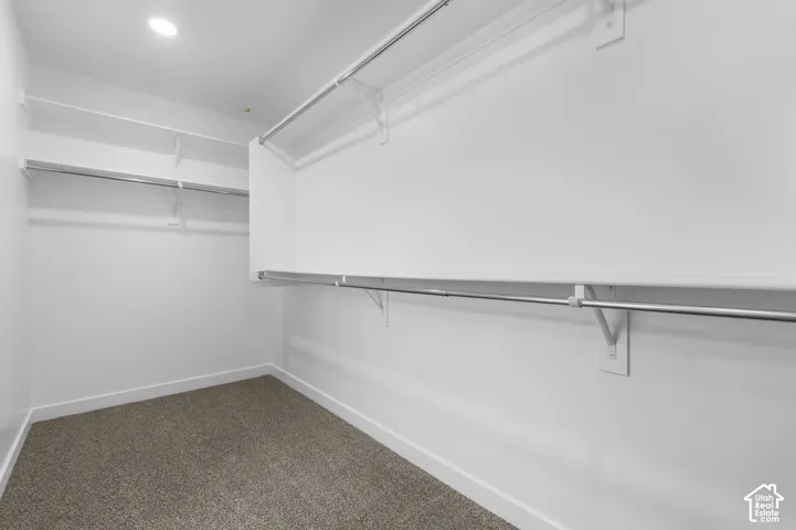 Built-in closet shelving and hanging rods