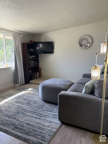 Wood-finish flooring throughout