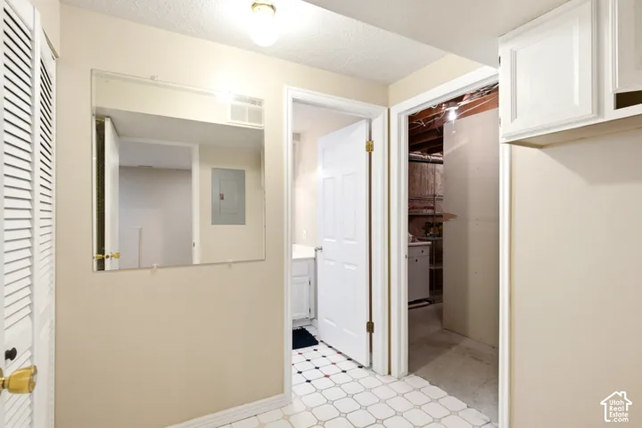 BASEMENT BATHROOM and access to DEDICATED STORAGE AREA