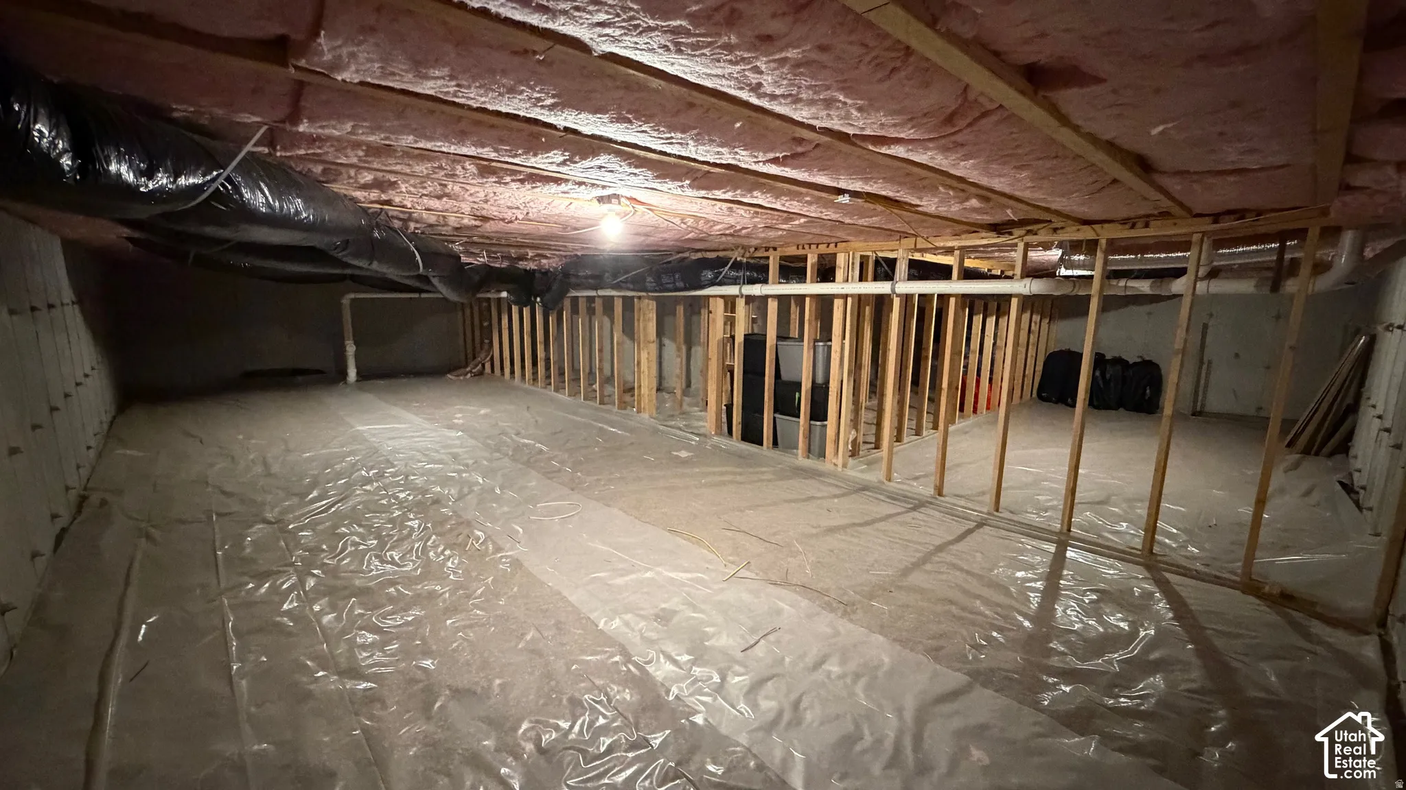 Large crawl space under the main level.